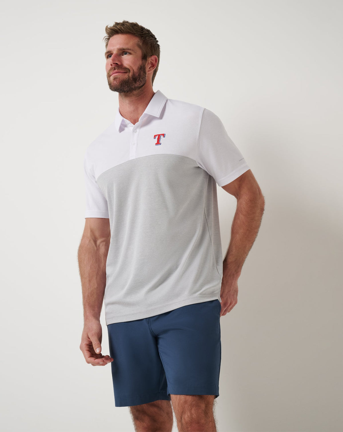 Travis Mathew Outlets Texas Rangers Home Run Leader Polo Men|New
