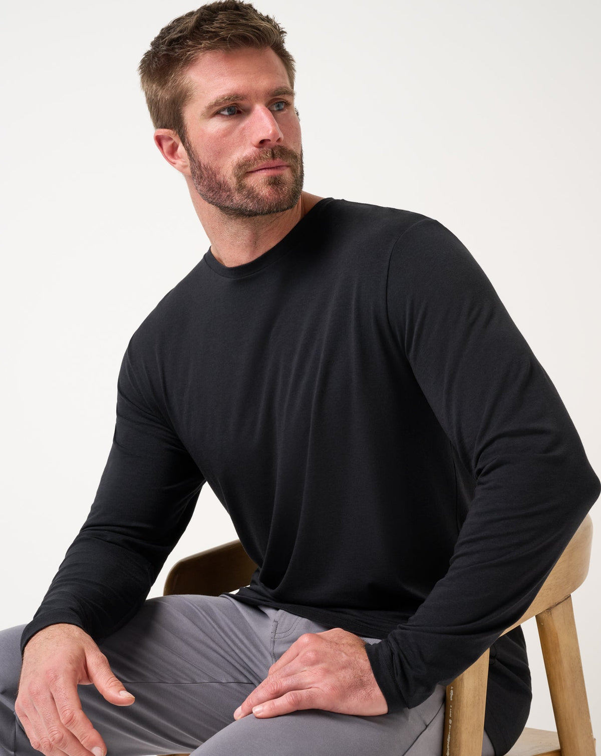 Travis Mathew Discount Cloud Crew Long Sleeve Tee Men