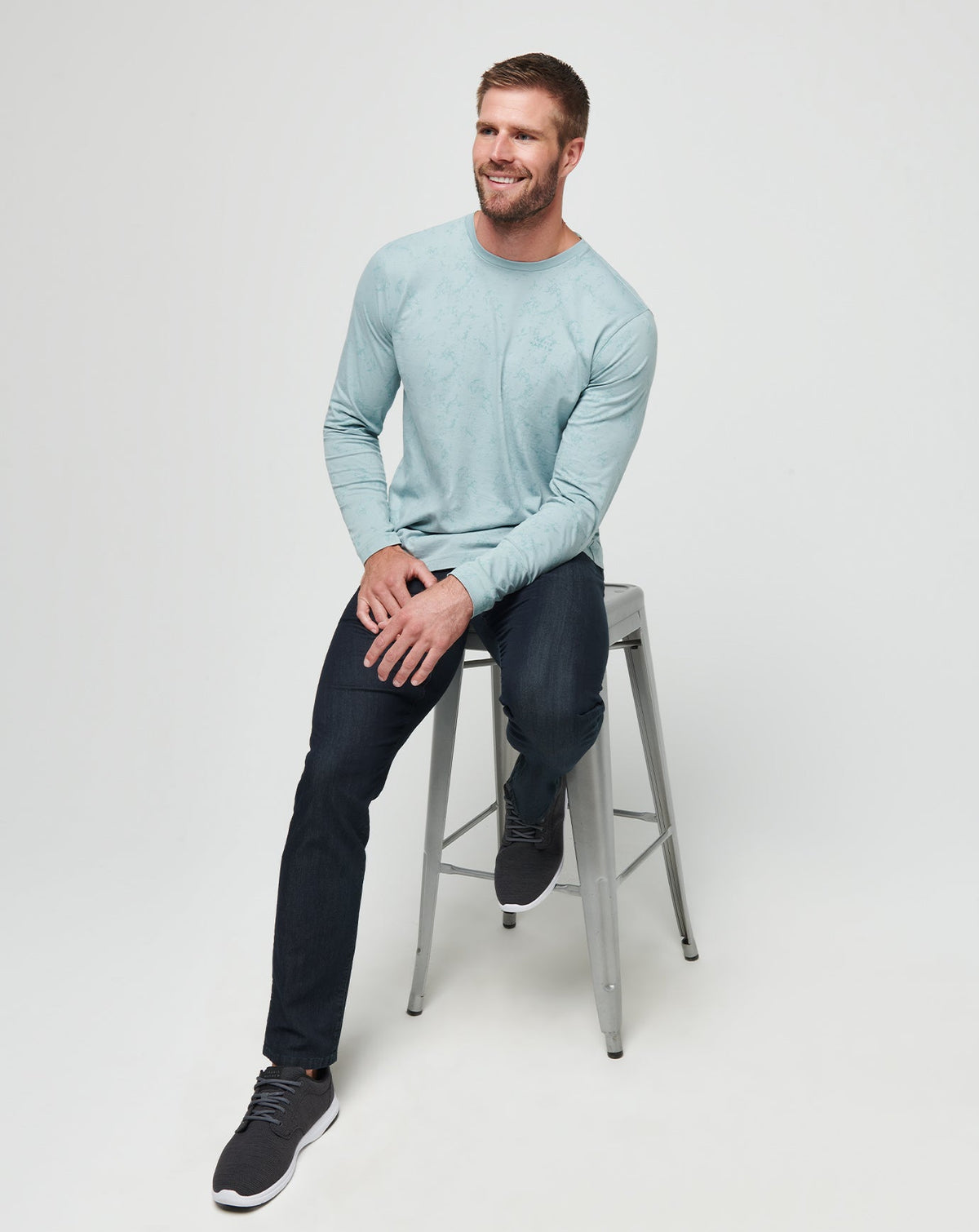 Travis Mathew Sale Warmer Tides Long Sleeve Tee Men