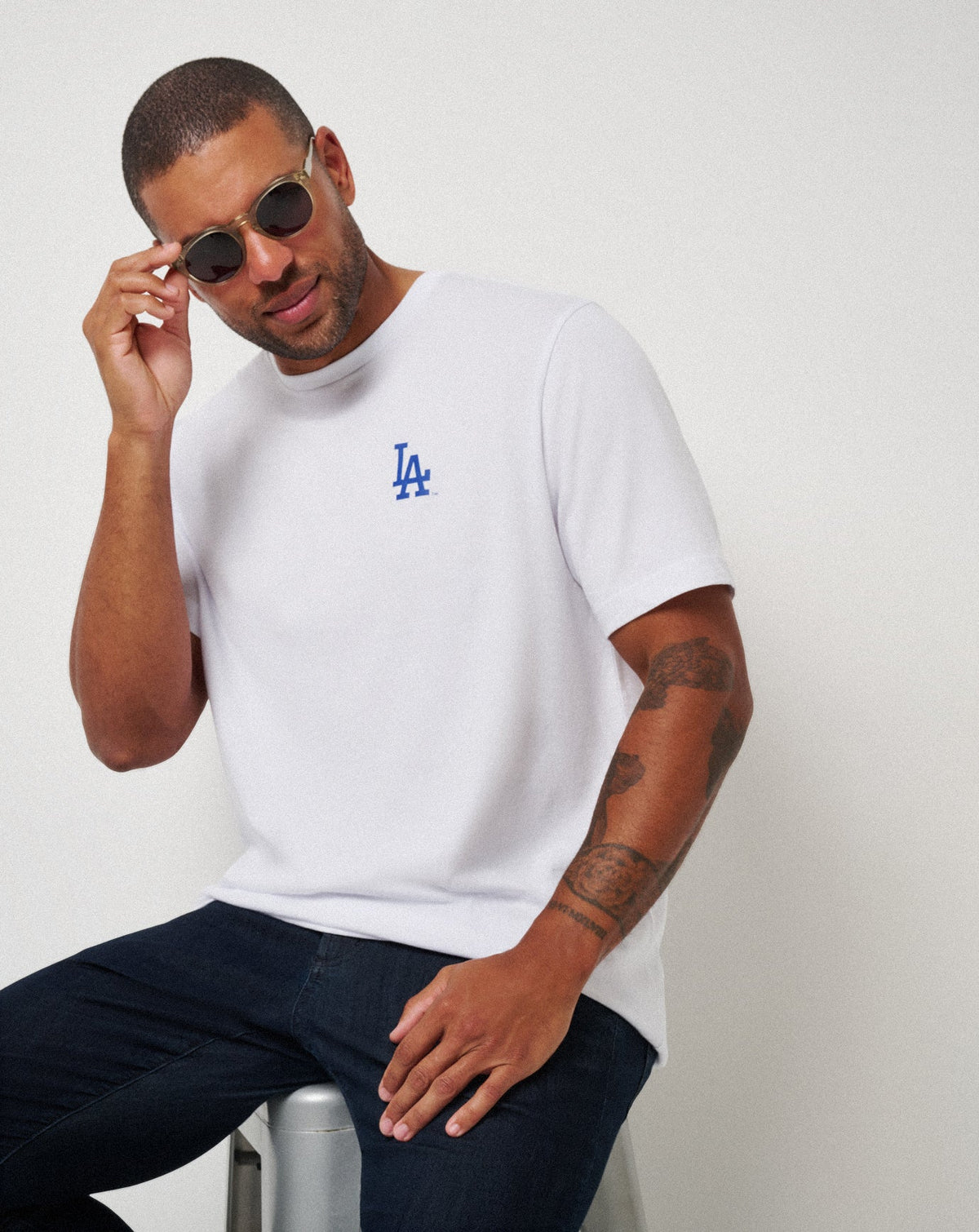 Travis Mathew Sale Los Angeles Dodgers Friendly Rivalry Tee Men|Game Day|New