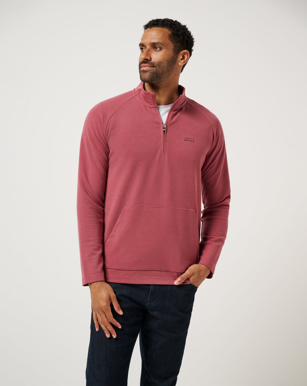 Travis Mathew For Sale Performance Waffle Quarter Zip Men|Golf