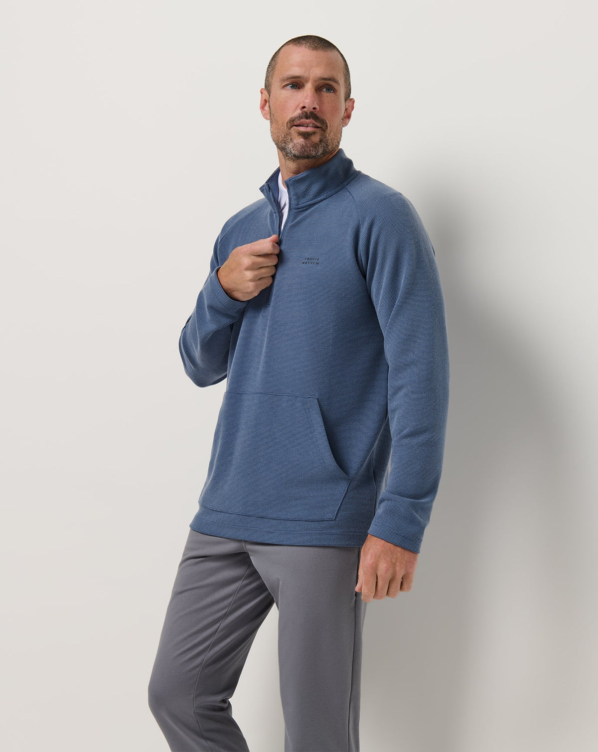 Travis Mathew US Performance Waffle Quarter Zip Men|Golf