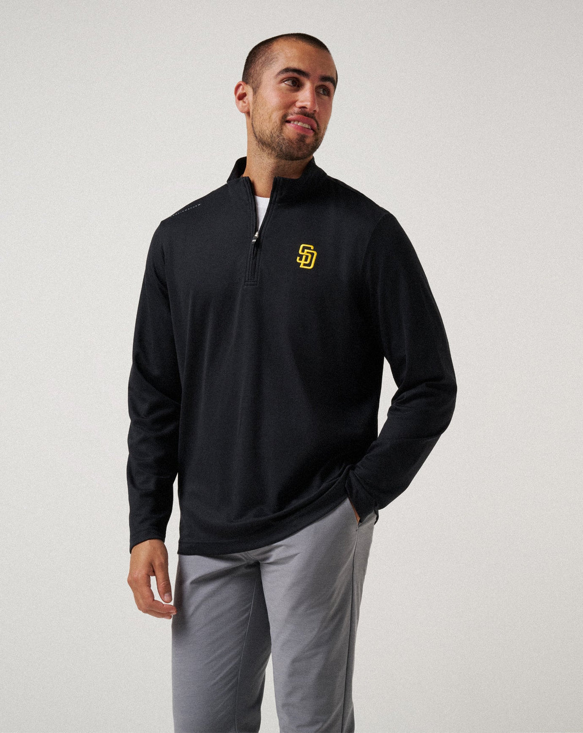 Travis Mathew US San Diego Padres Time To Tailgate Quarter Zip Men|Game Day|New