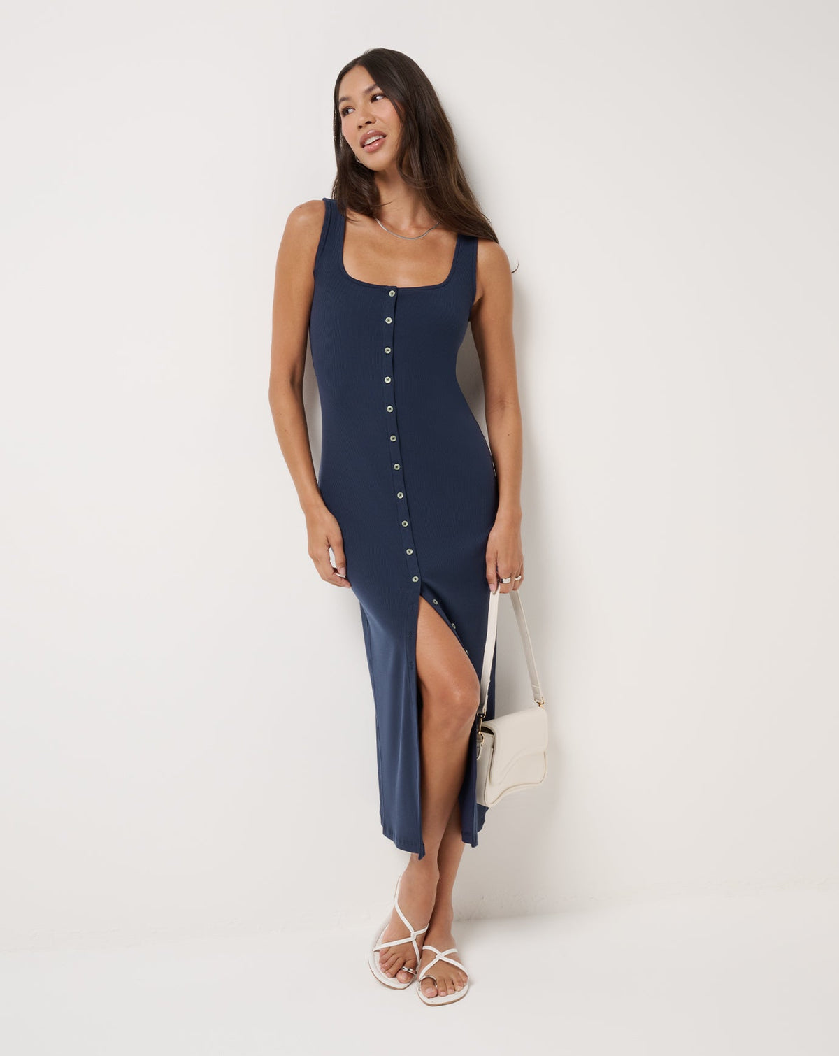 Travis Mathew Discount Cloud Rib Button Tank Dress Women