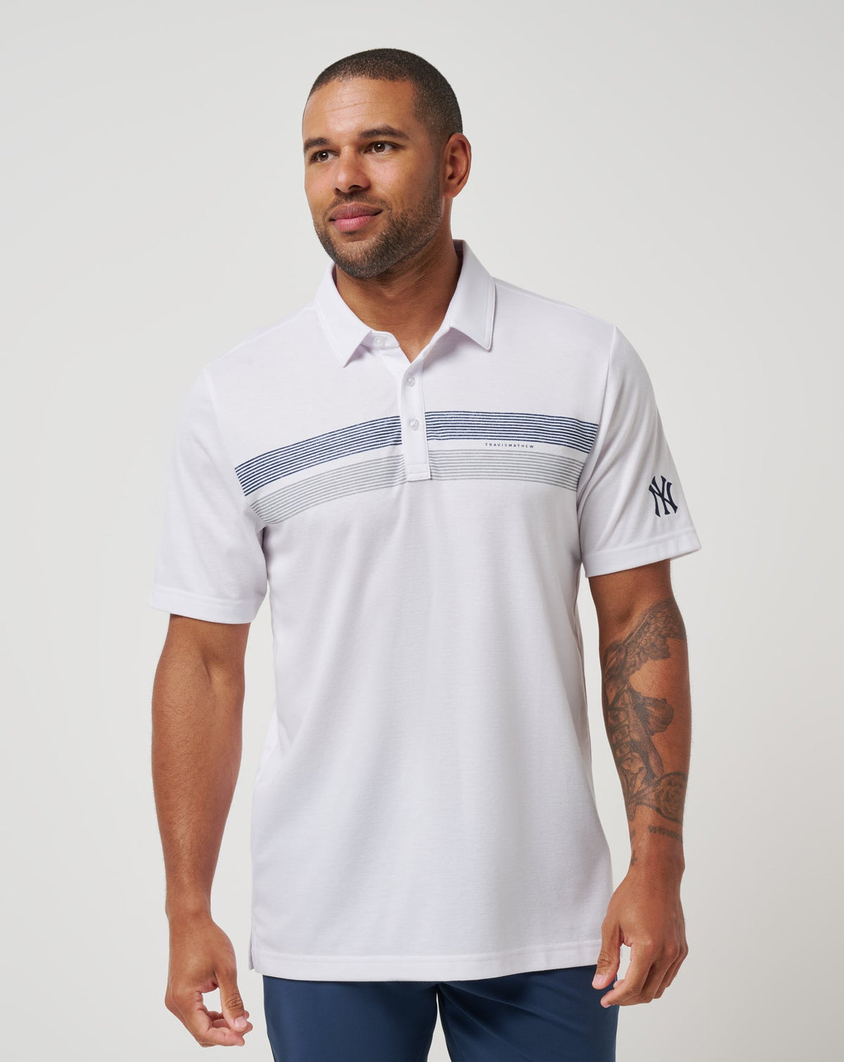Travis Mathew Discount New York Yankees Top Recruit Polo Men|Game Day|New