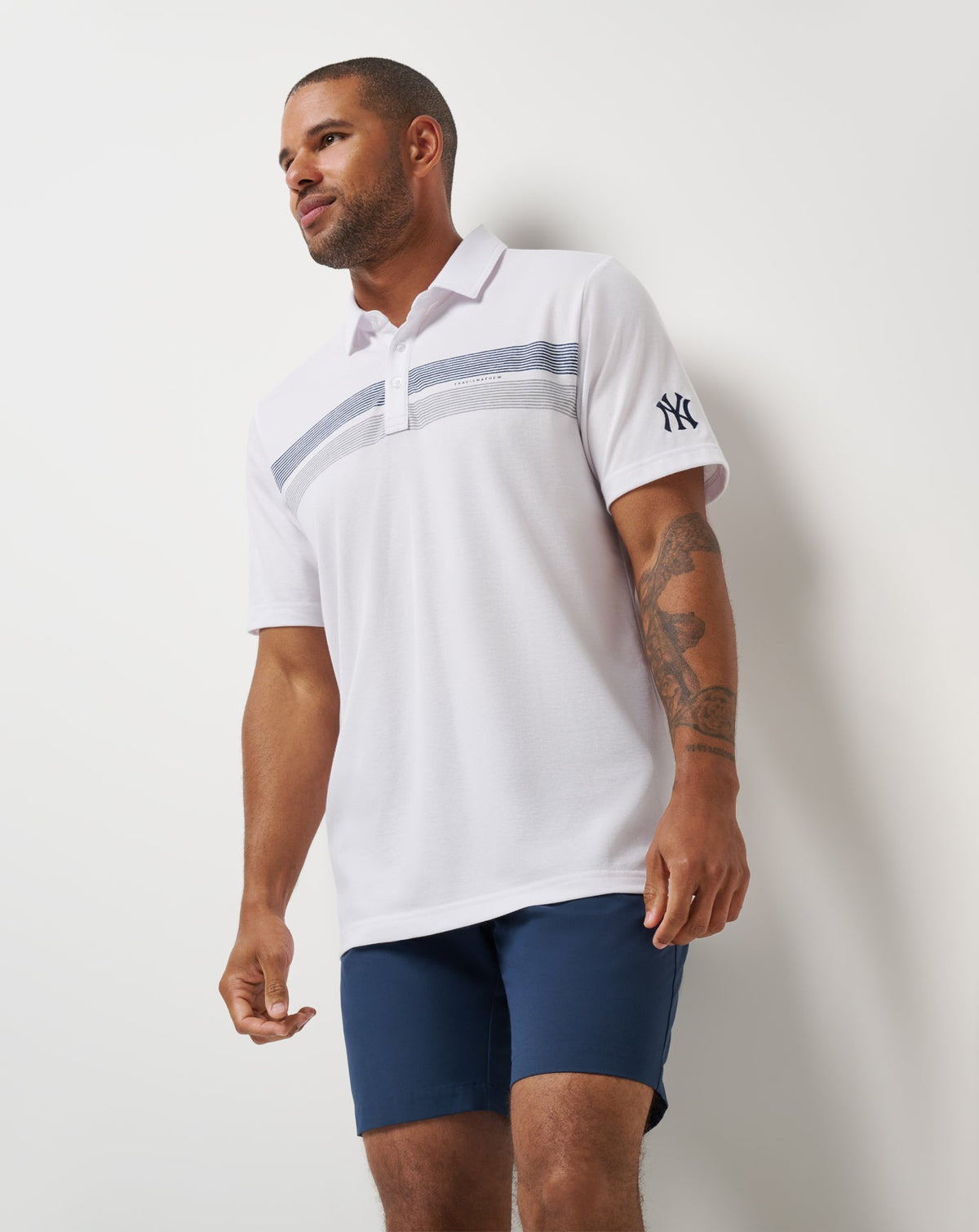 Travis Mathew Discount New York Yankees Top Recruit Polo Men|Game Day|New