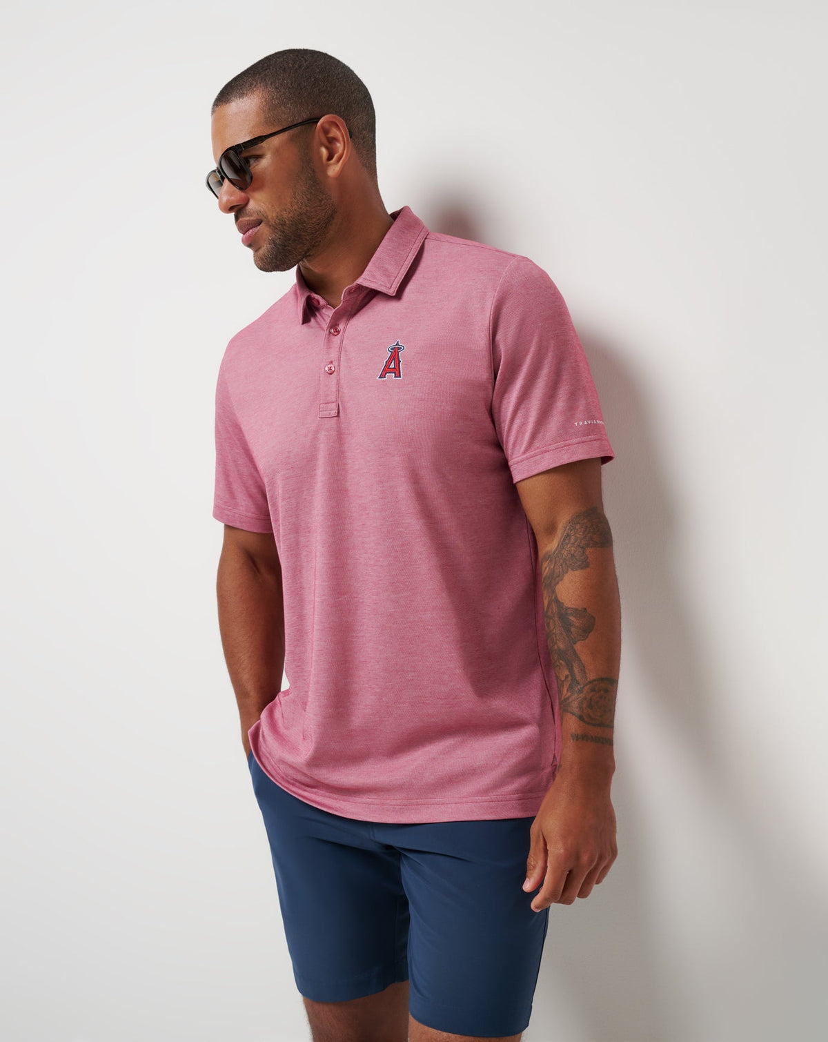Travis Mathew US Los Angeles Angels Playoff Pitch Polo Men|New