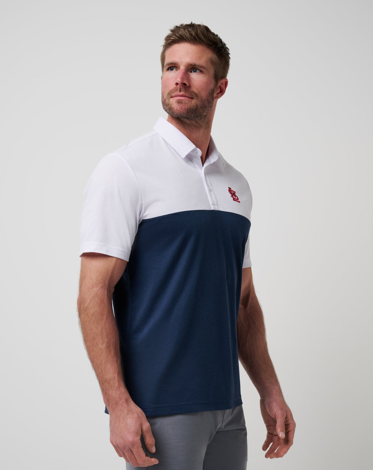 Travis Mathew Discount St Louis Cardinals Home Run Leader Polo Men|New