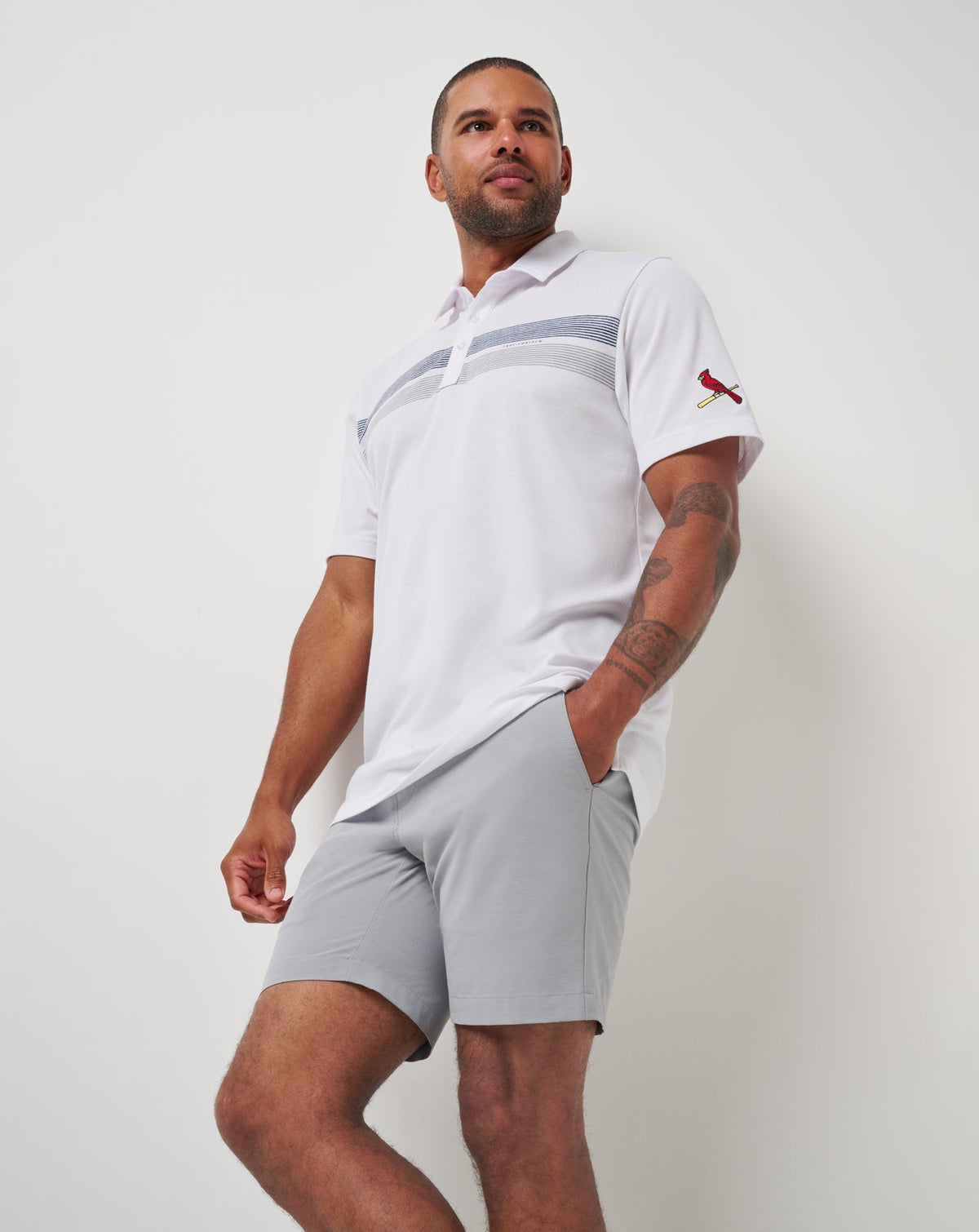 Travis Mathew Outlets St Louis Cardinals Top Recruit Polo Men|New