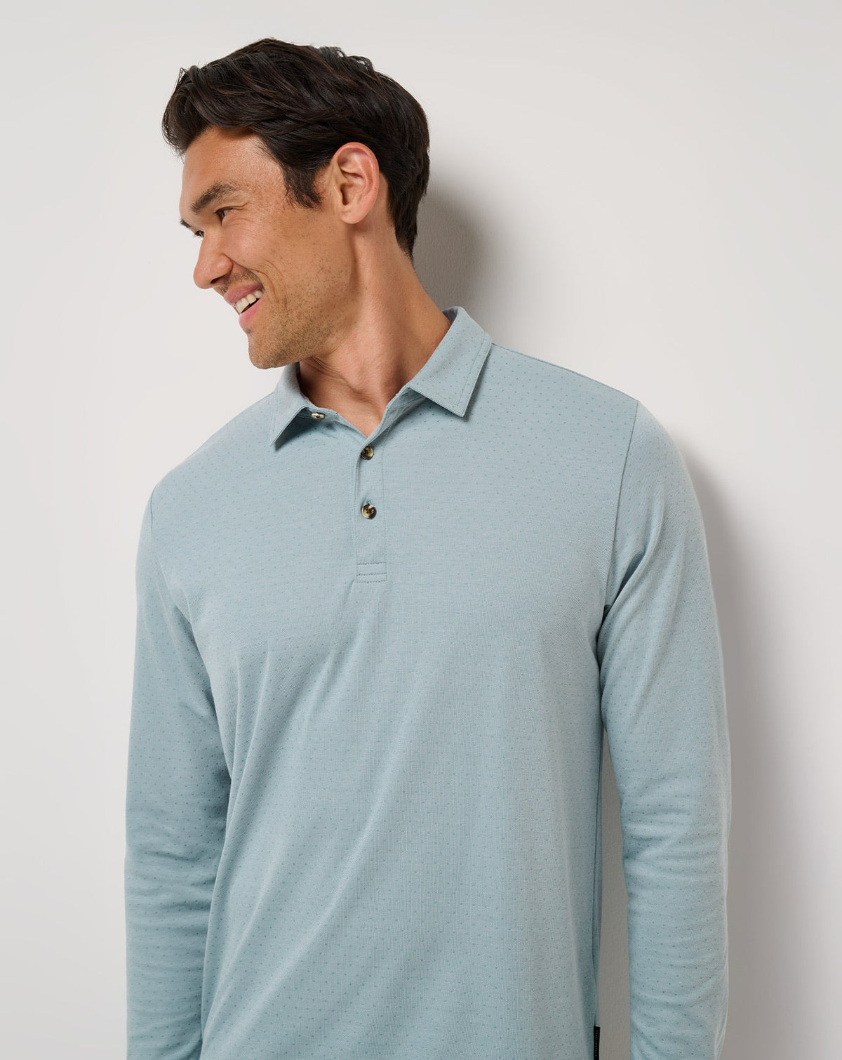 Travis Mathew Discount Handsome Town Long Sleeve Polo Men