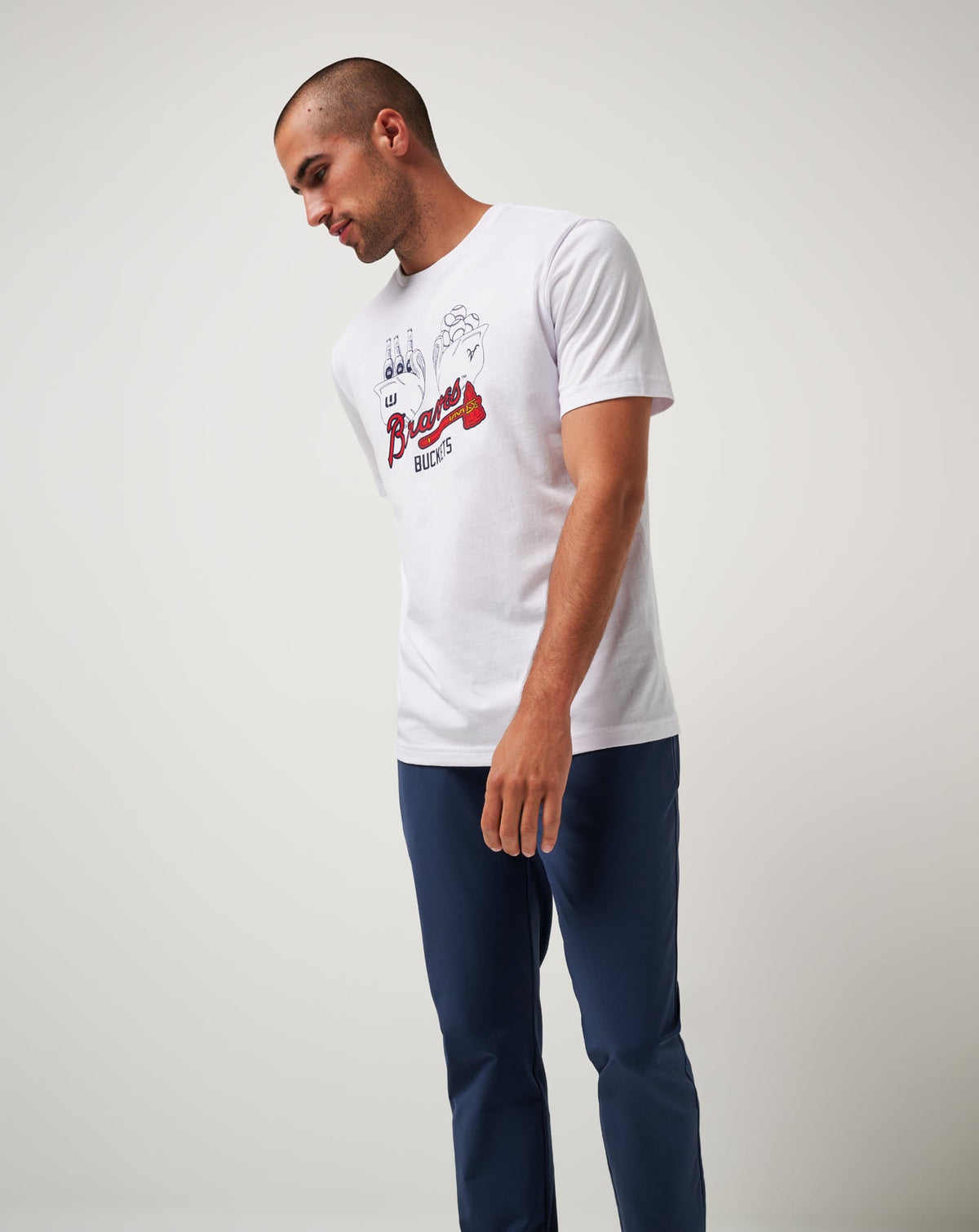 Travis Mathew Online Atlanta Braves Strike One Tee Men|New