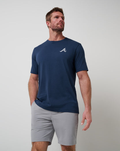 Travis Mathew For Sale Atlanta Braves Friendly Rivalry Tee Men|New