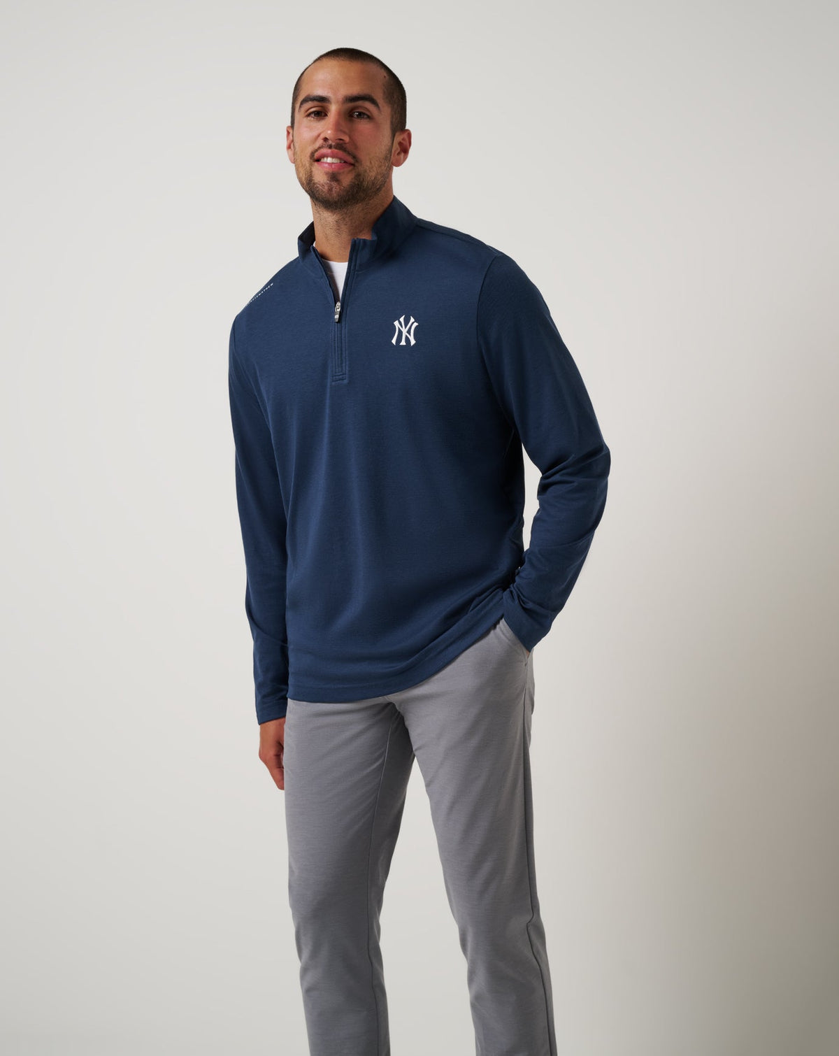 Travis Mathew US New York Yankees Time To Tailgate Quarter Zip Men|Game Day|New