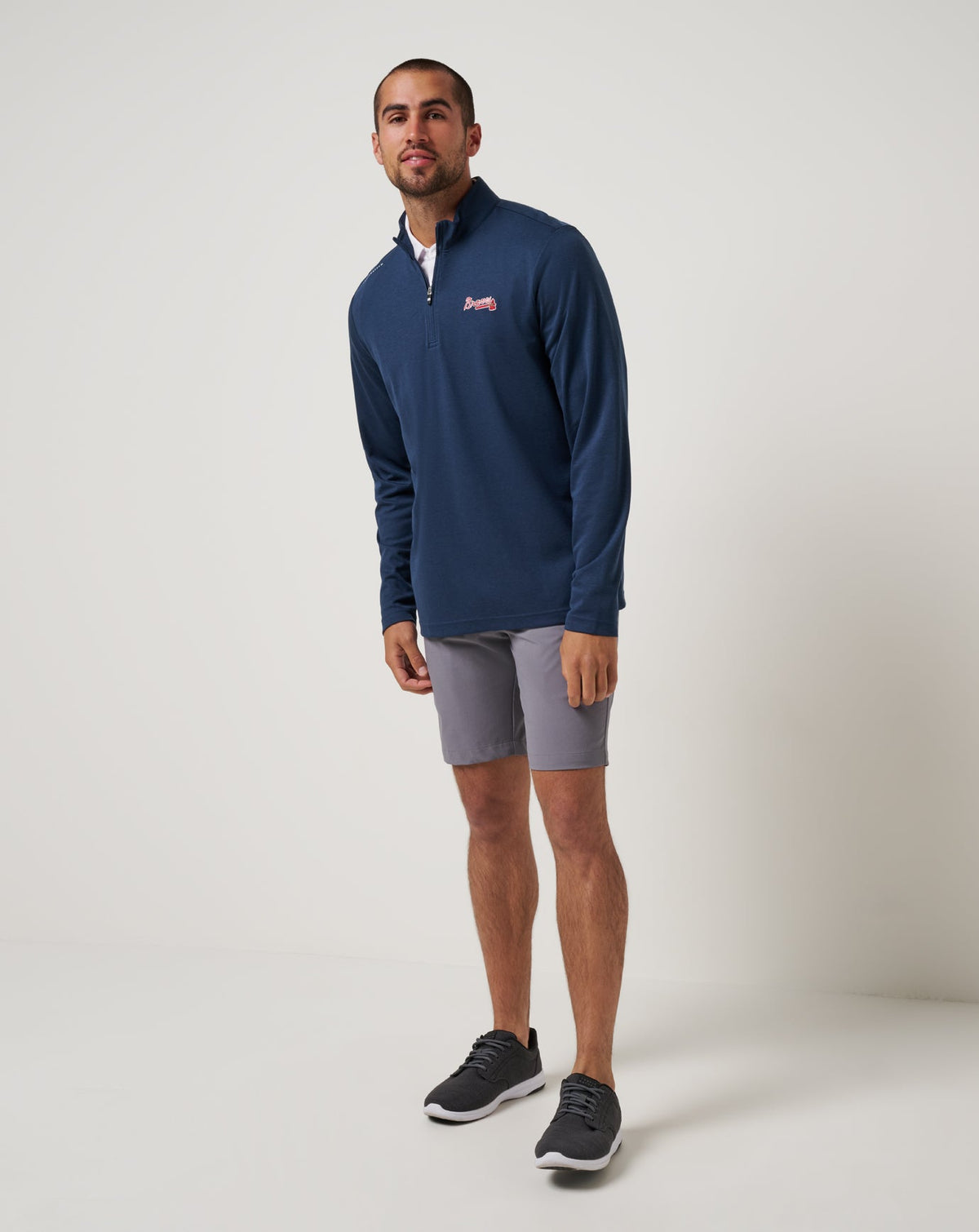 Travis Mathew For Sale Atlanta Braves Time To Tailgate Quarter Zip Men|New