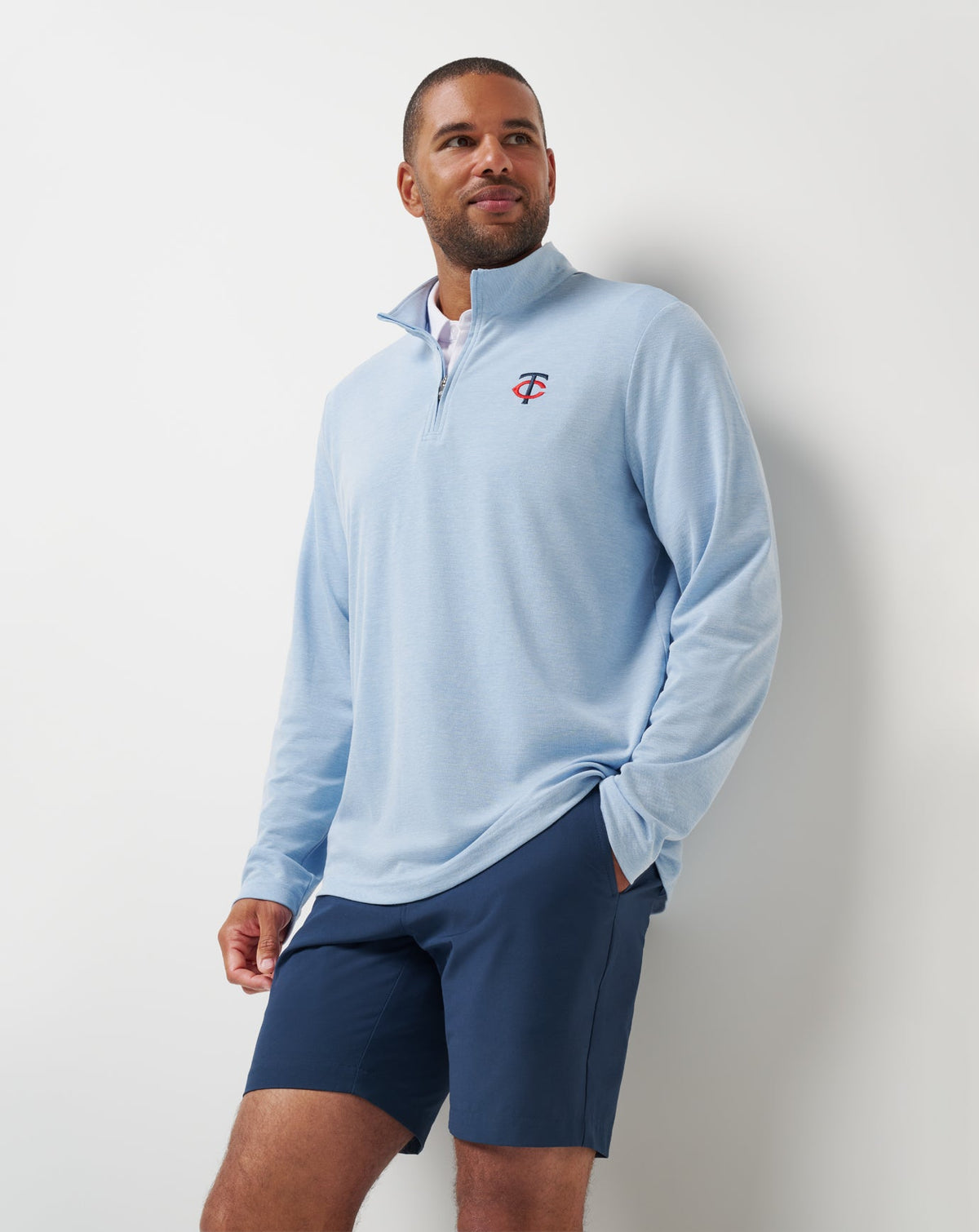 Travis Mathew Sale Minnesota Twins Time To Tailgate Quarter Zip Men|New