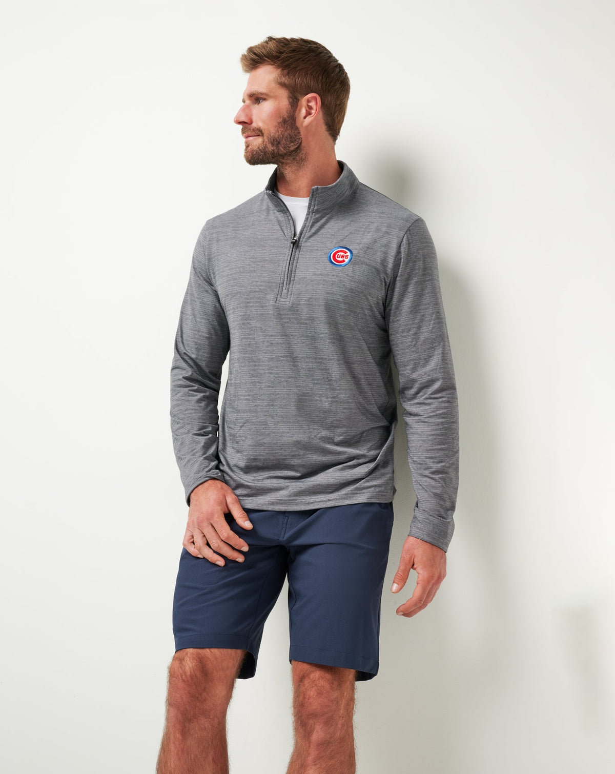 Travis Mathew Discount Chicago Cubs The Heater Quarter Zip Men|Game Day|New