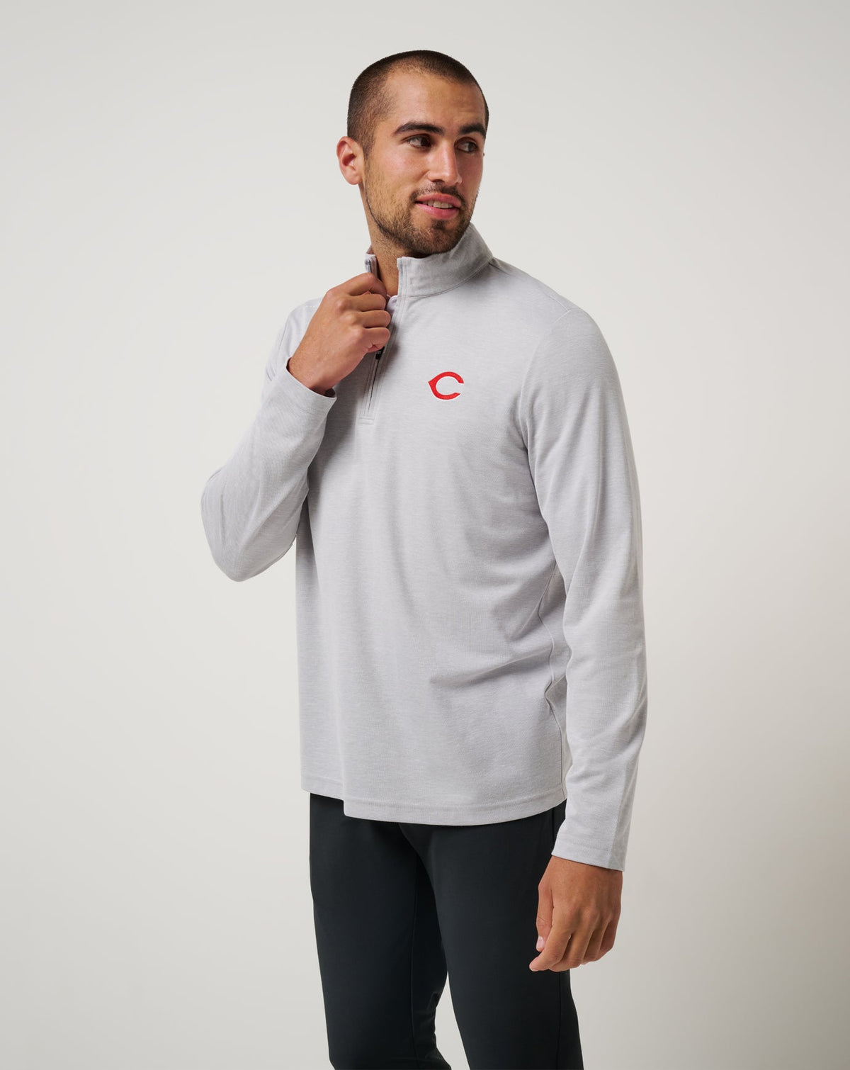 Travis Mathew Discount Cincinatti Reds Time To Tailgate Quarter Zip Men|New