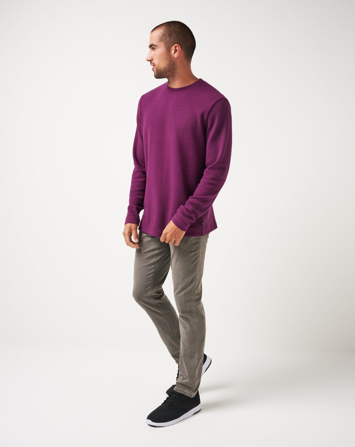 Travis Mathew Discount Burnley Cloud Waffle Crew Men