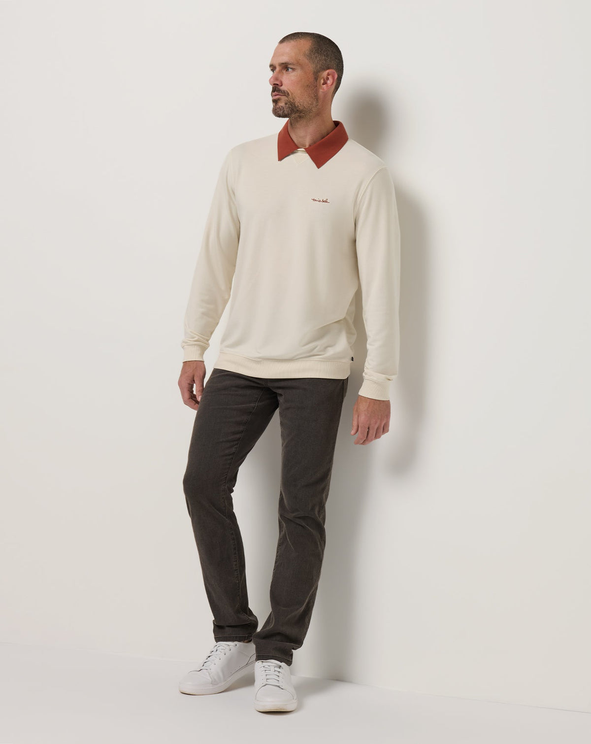 Travis Mathew Online Amenities Collar Crew Men