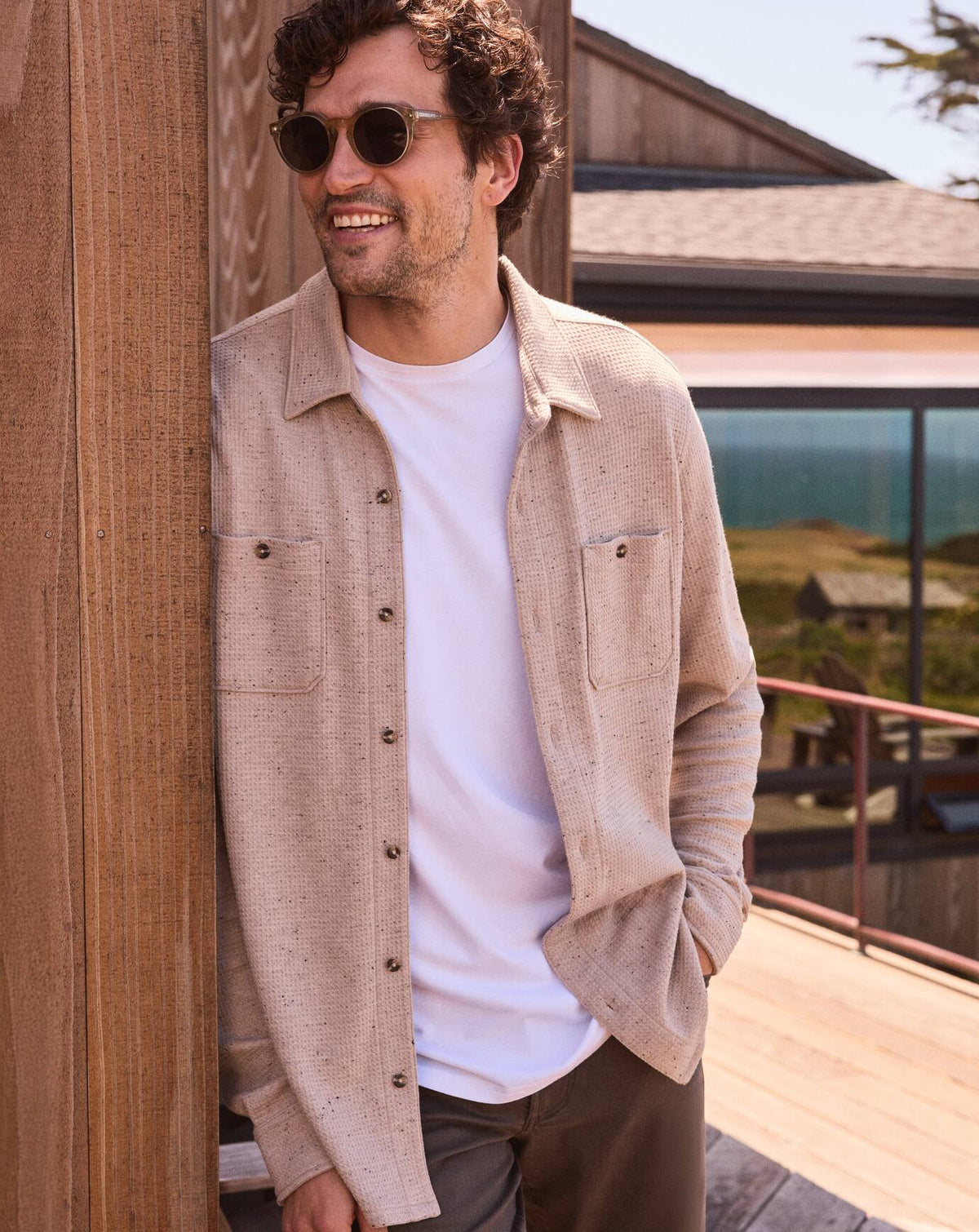 Travis Mathew US Cloud Waffle Shirt Jacket Men