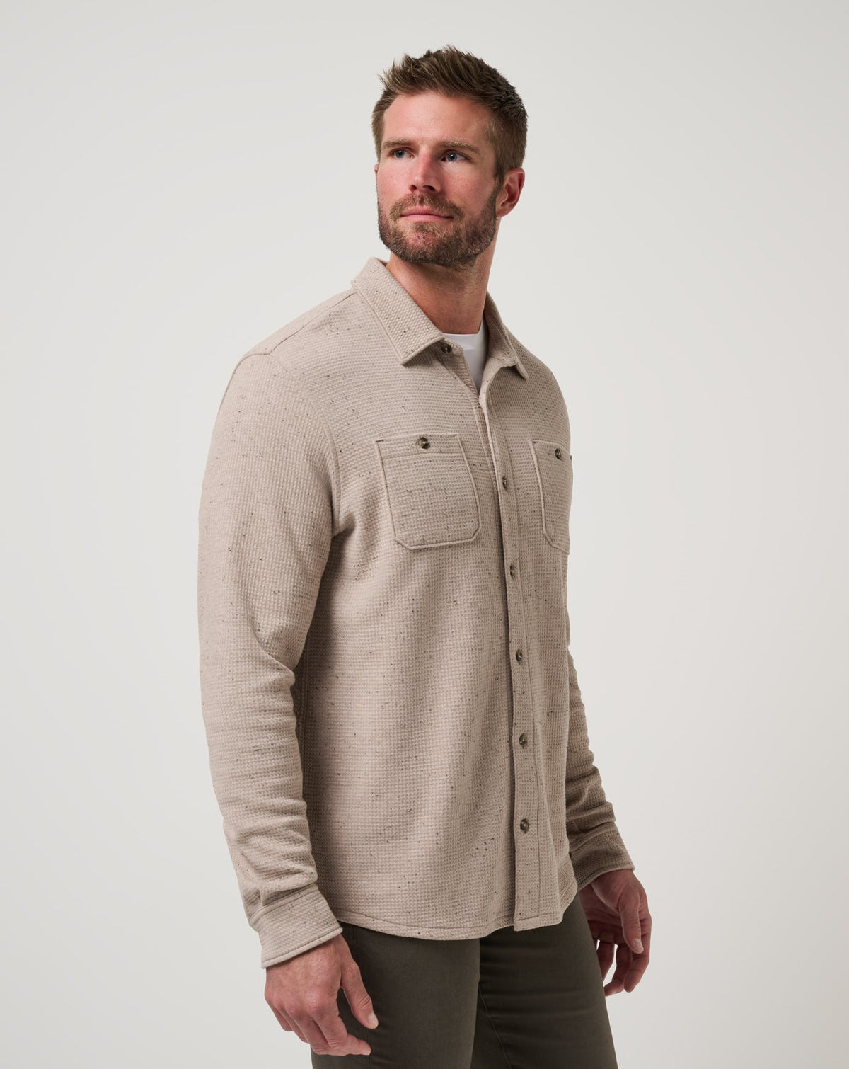 Travis Mathew US Cloud Waffle Shirt Jacket Men