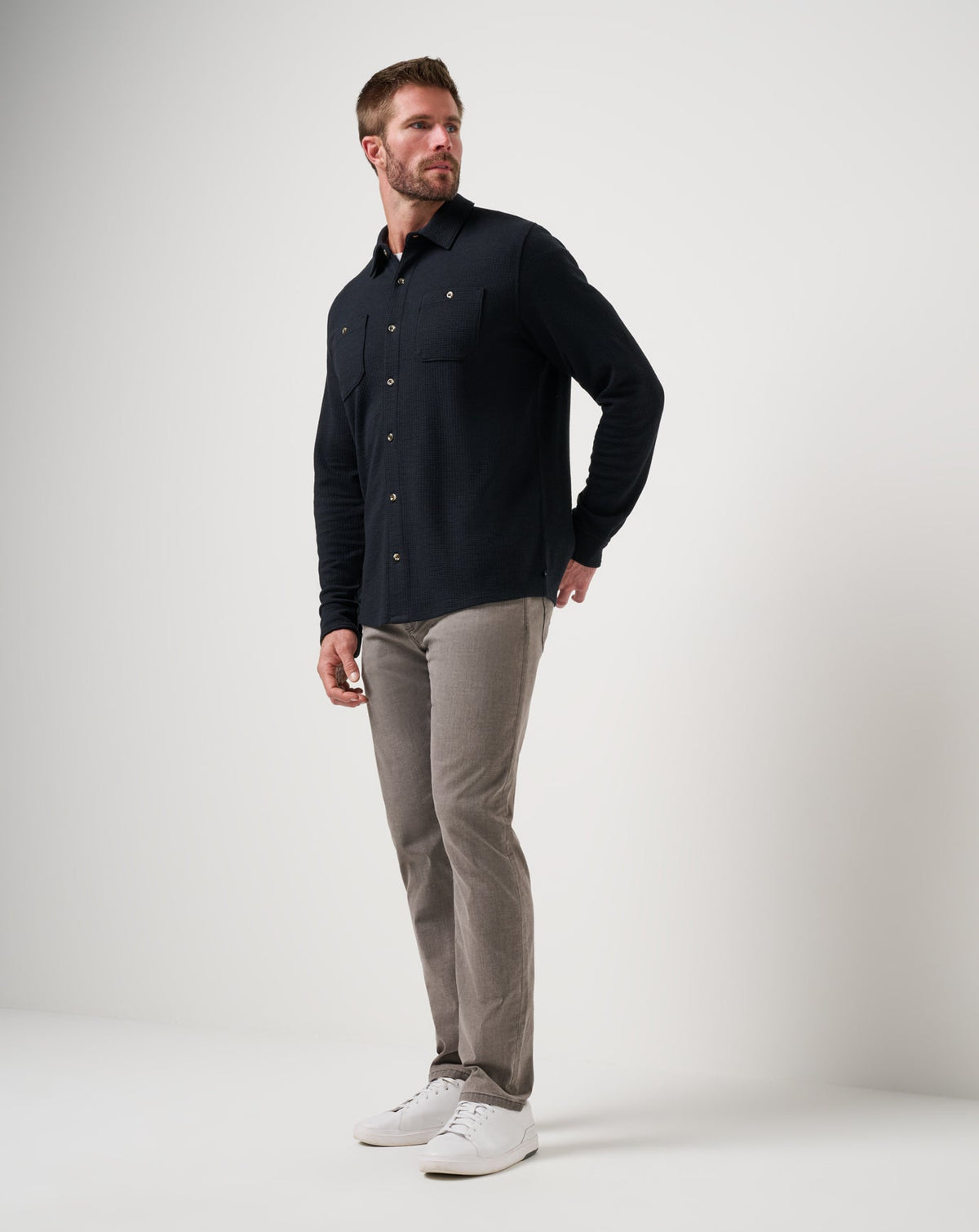 Travis Mathew Online Cloud Waffle Shirt Jacket Men