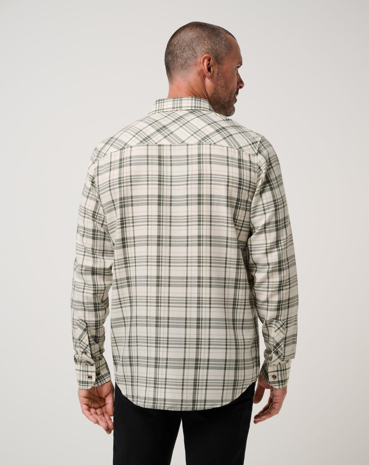 Travis Mathew Outlets Cloud Flannel Plaid Button-Up Men