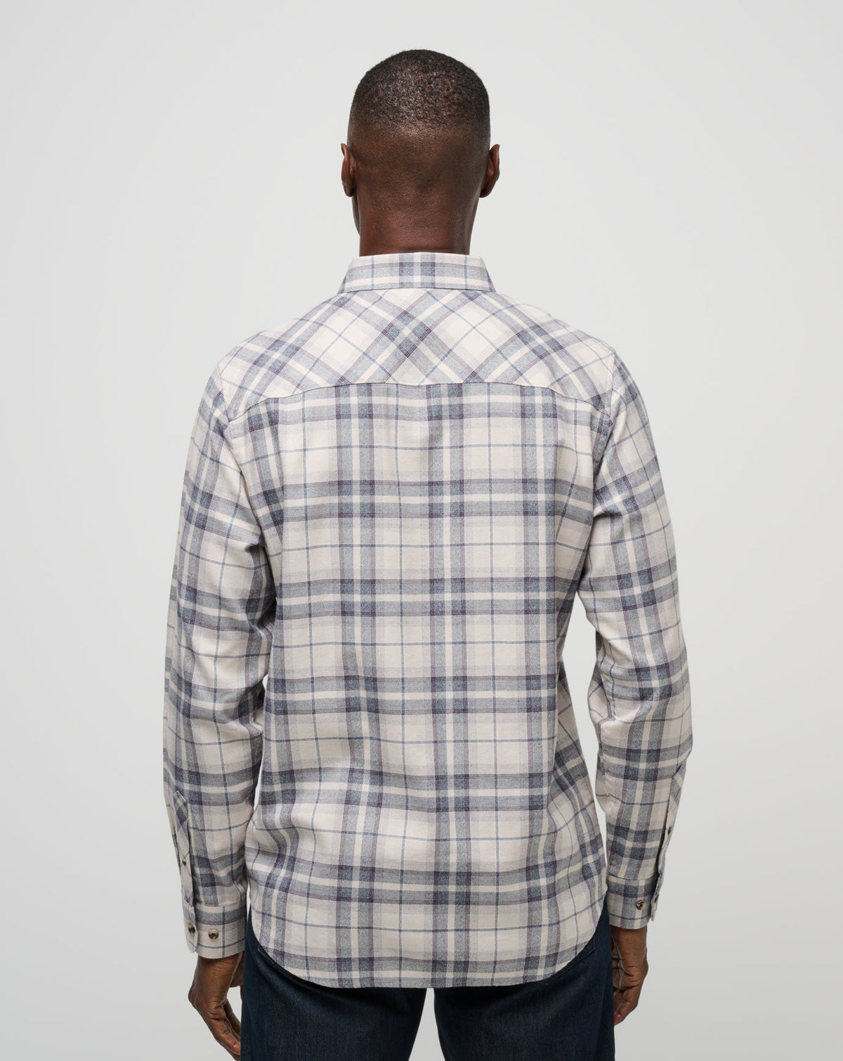 Travis Mathew US Cloud Flannel Plaid Button-Up Men