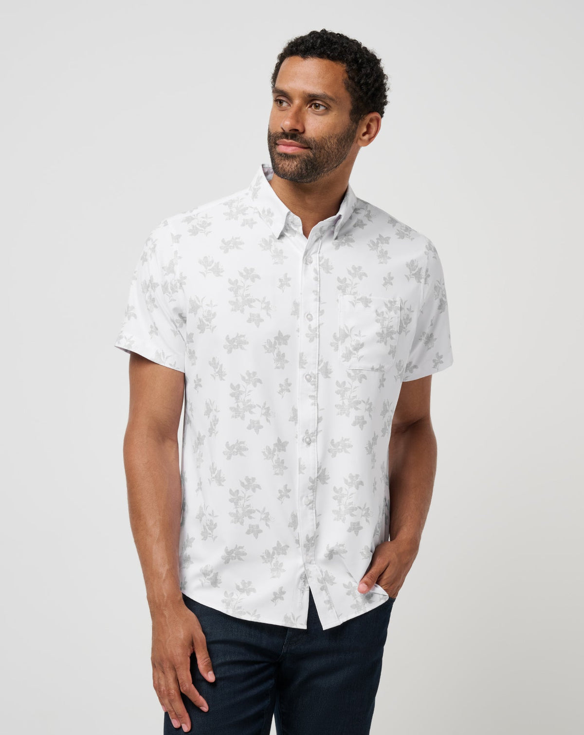 Travis Mathew Online Mist On The Lake Button-Up Men