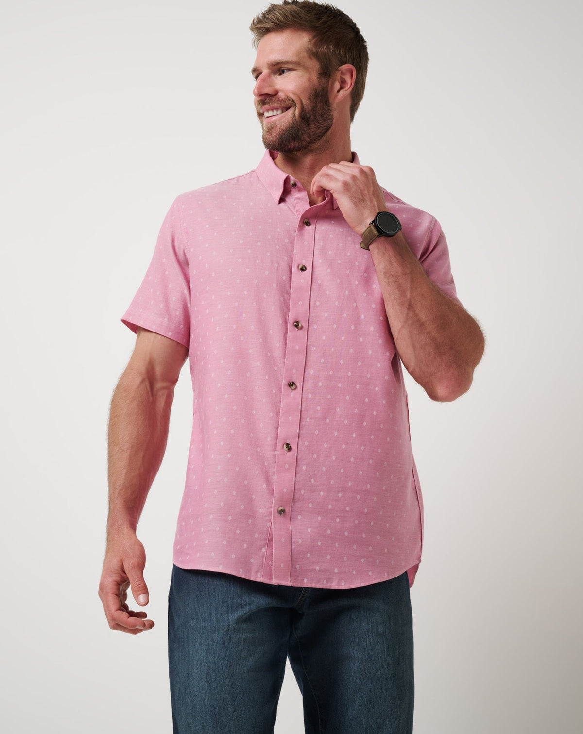 Travis Mathew Discount Early Check In Button-Up Men