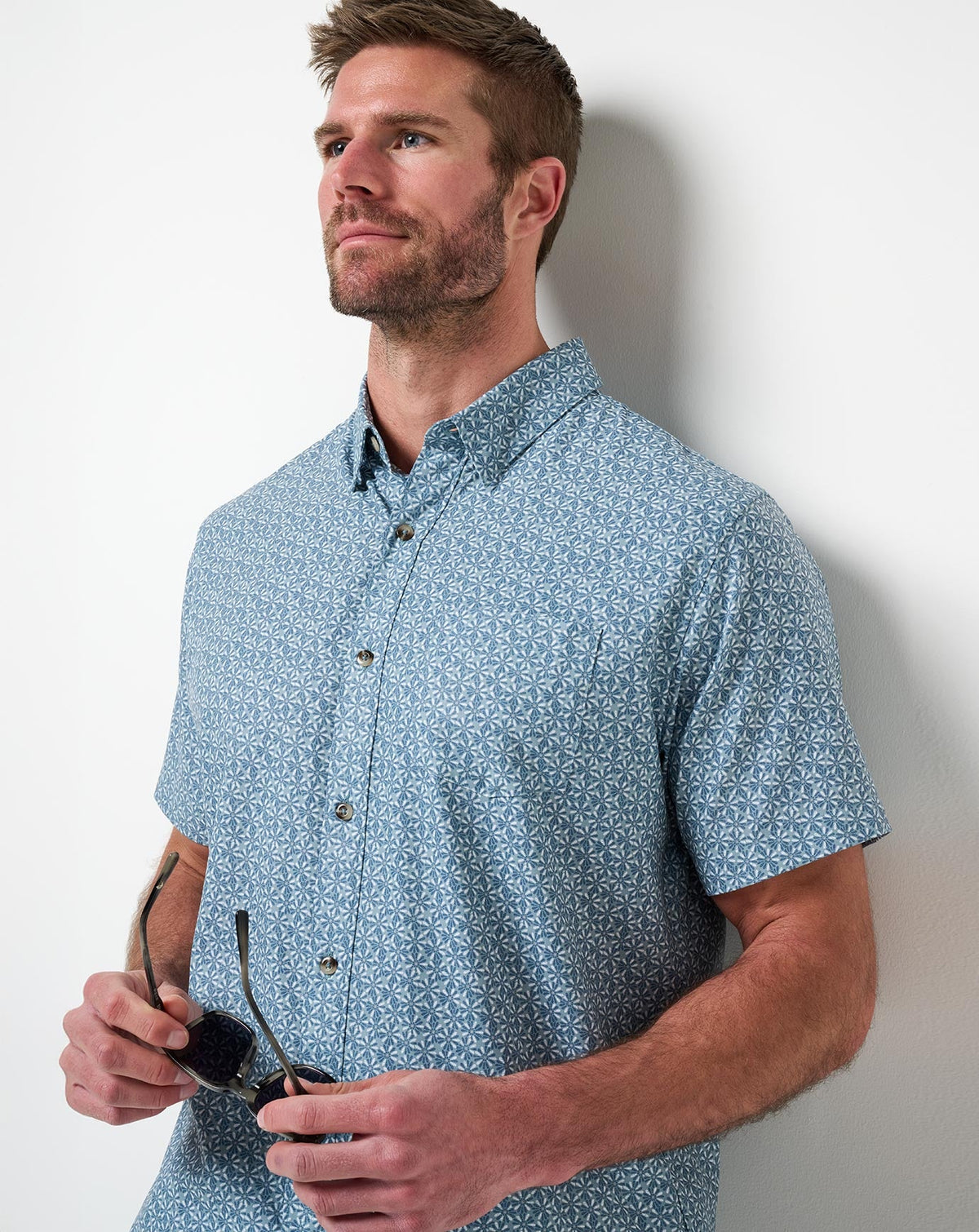 Travis Mathew US Techwoven Country Mile Button-Up Men